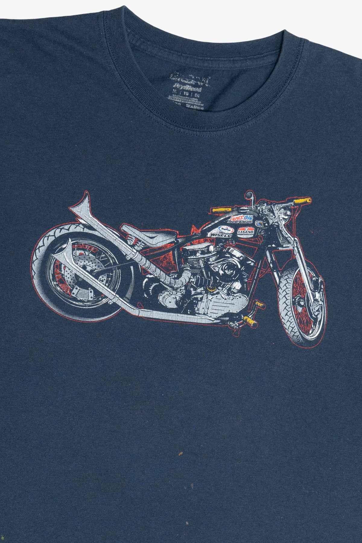 Distressed Motorcycle Paint Stained T-Shirt (2010s)