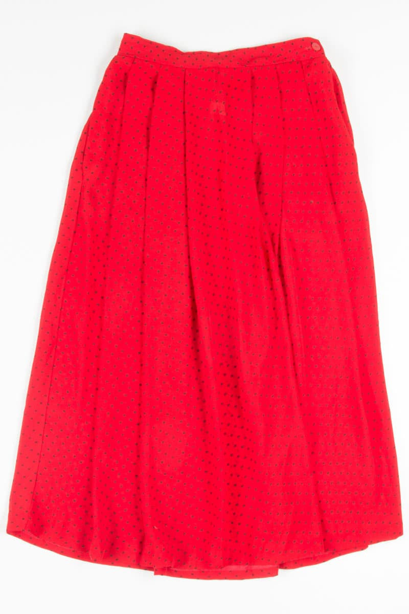 Vintage Red Hashtag Skirt Set