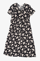 Vintage Black Scarlet Fit Floral Maxi Dress (1990s)