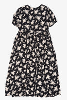 Vintage Black Scarlet Fit Floral Maxi Dress (1990s)