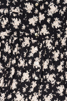 Vintage Black Scarlet Fit Floral Maxi Dress (1990s)
