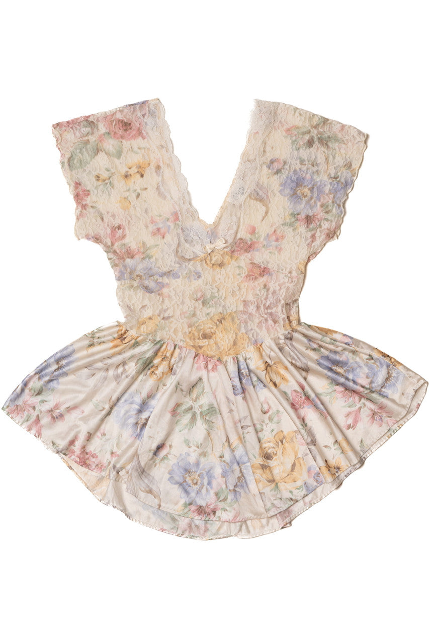Vintage Floral Lace Cinema Etoile Lingerie Dress