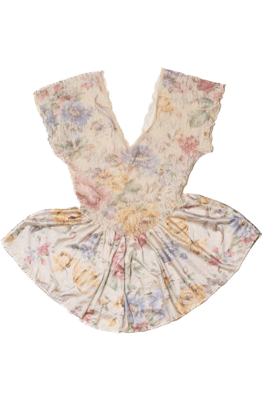 Vintage Floral Lace Cinema Etoile Lingerie Dress