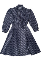Vintage Navy Polka Dot The Jones Girl Sheer Dress