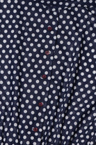Vintage Navy Polka Dot The Jones Girl Sheer Dress