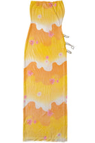 Vintage Y2K Floral Maxi Beach Cover-Up Dress
