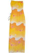 Vintage Y2K Floral Maxi Beach Cover-Up Dress