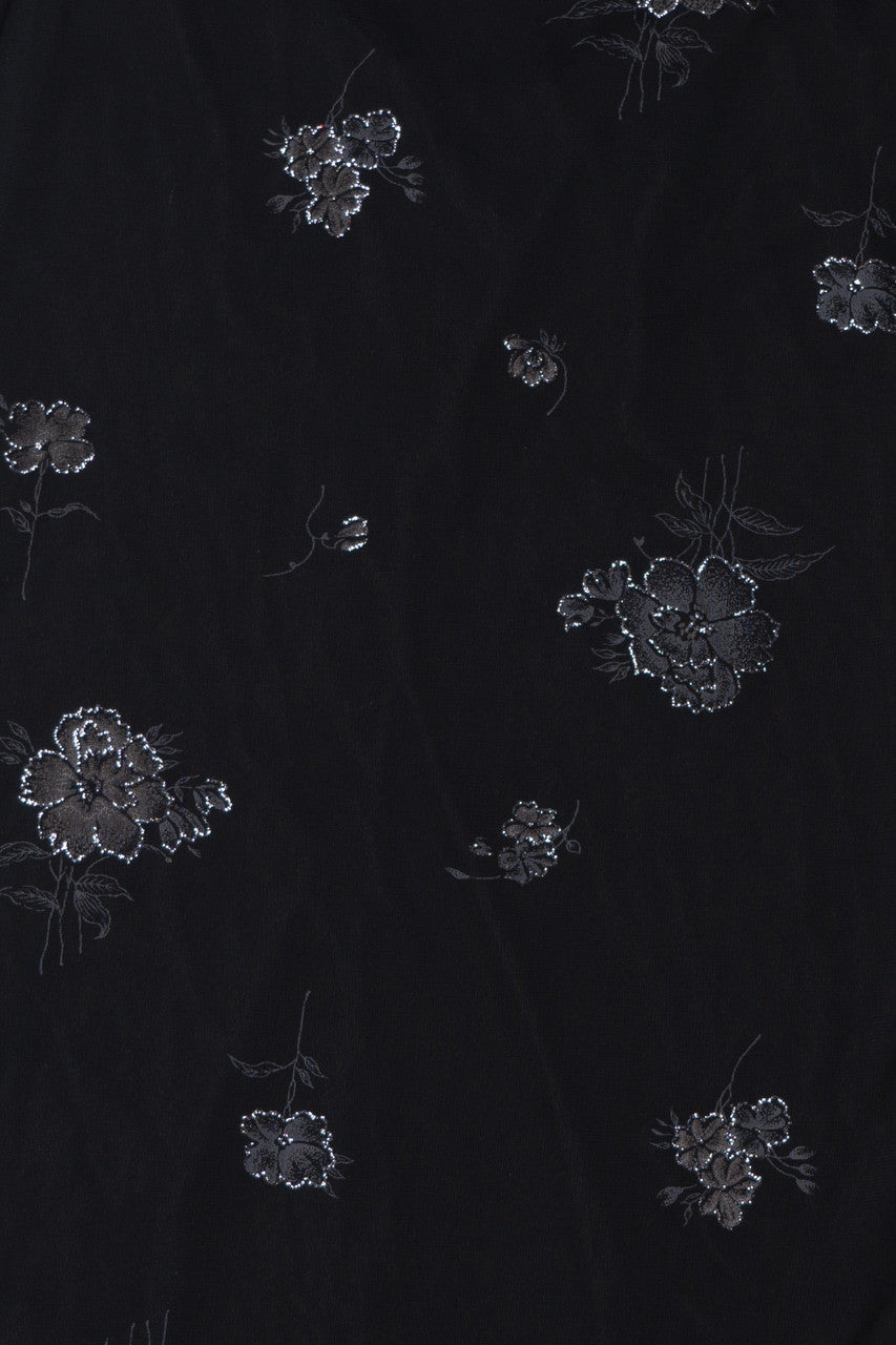 Vintage Floral Black Strappy Back Detail Byer Too! Dress