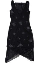Vintage Floral Black Strappy Back Detail Byer Too! Dress