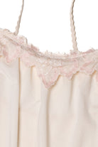 Vintage Lace Lined Thigh Slit Slip Dress