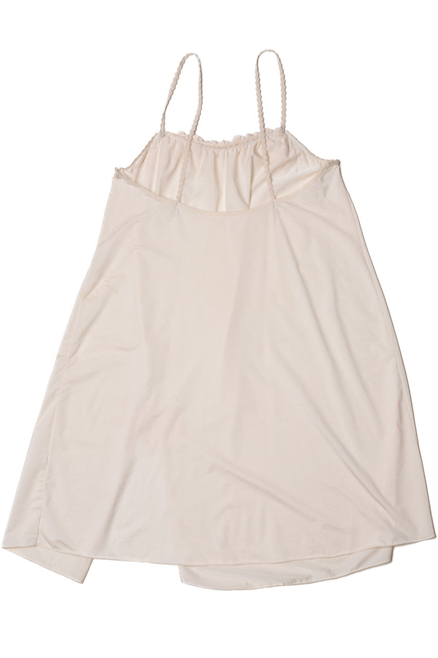 Vintage Lace Lined Thigh Slit Slip Dress