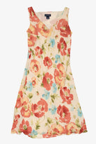 Vintage Beige Ann Taylor Floral Dress (1990s)