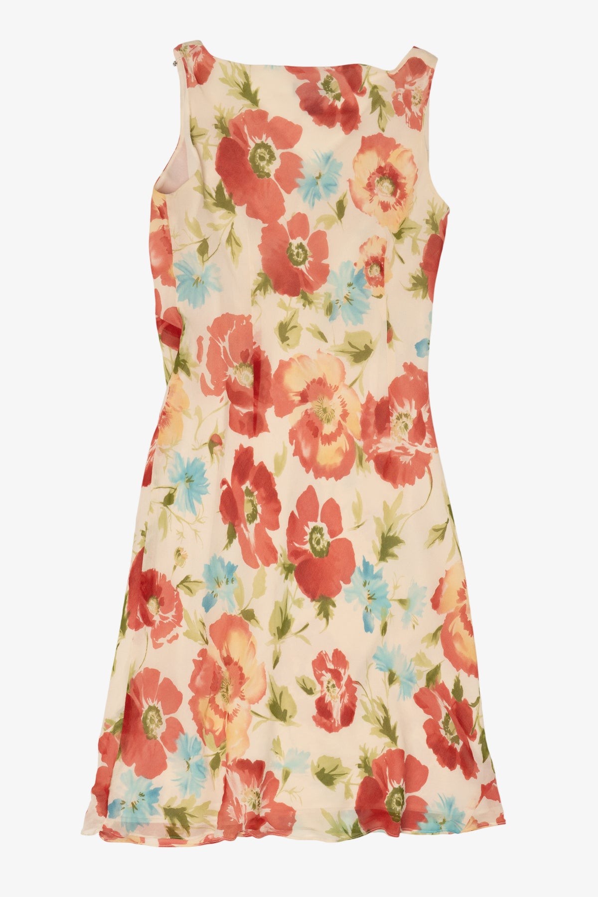 Vintage Beige Ann Taylor Floral Dress (1990s)