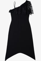 Vintage Lacey Flutter Sleeve French Curve Dress