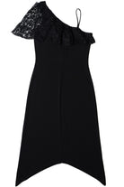 Vintage Lacey Flutter Sleeve French Curve Dress