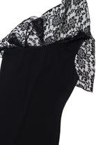 Vintage Lacey Flutter Sleeve French Curve Dress