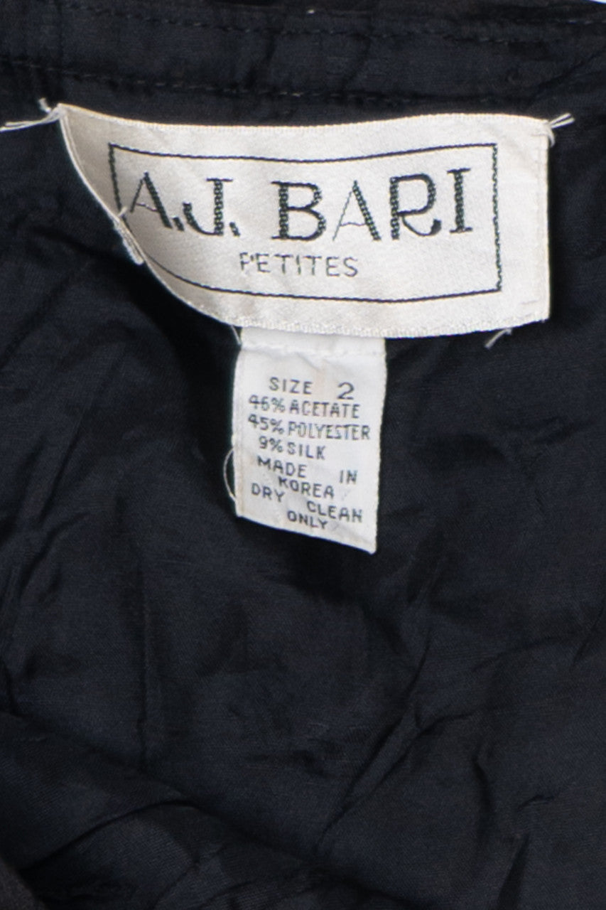 Vintage 1980s A.J. Bari  Off Shoulder Mini Dress