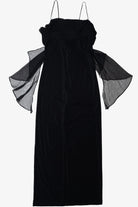 Vintage Chiffon Detail City Triangles Maxi Dress