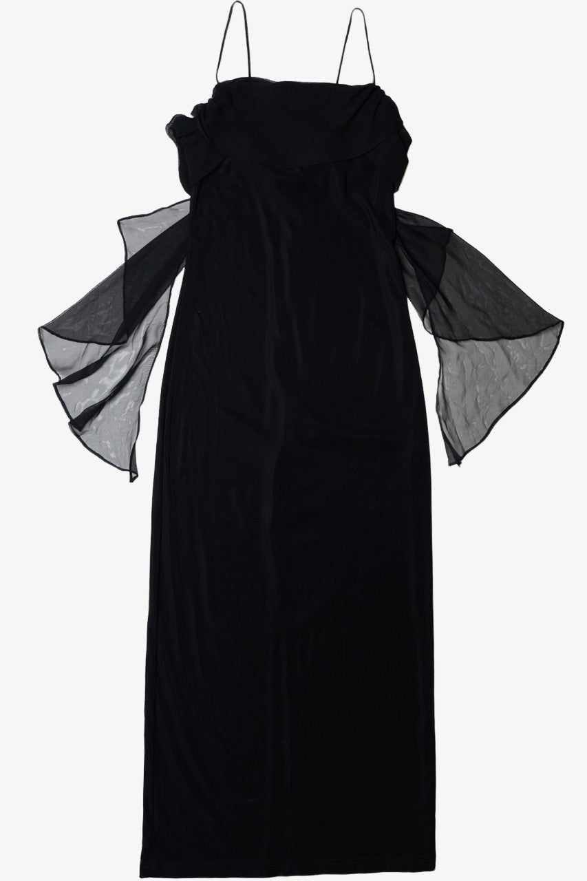 Vintage Chiffon Detail City Triangles Maxi Dress