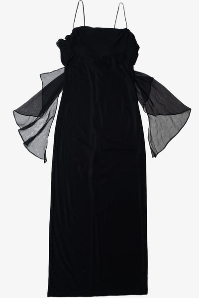 city triangles dress Vintage Chiffon Detail Maxi sleeve: long 69524 Category Hunter Green Strappy-Back Long Color:As Photo NAVY BLUE
