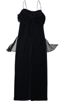 Vintage Chiffon Detail City Triangles Maxi Dress
