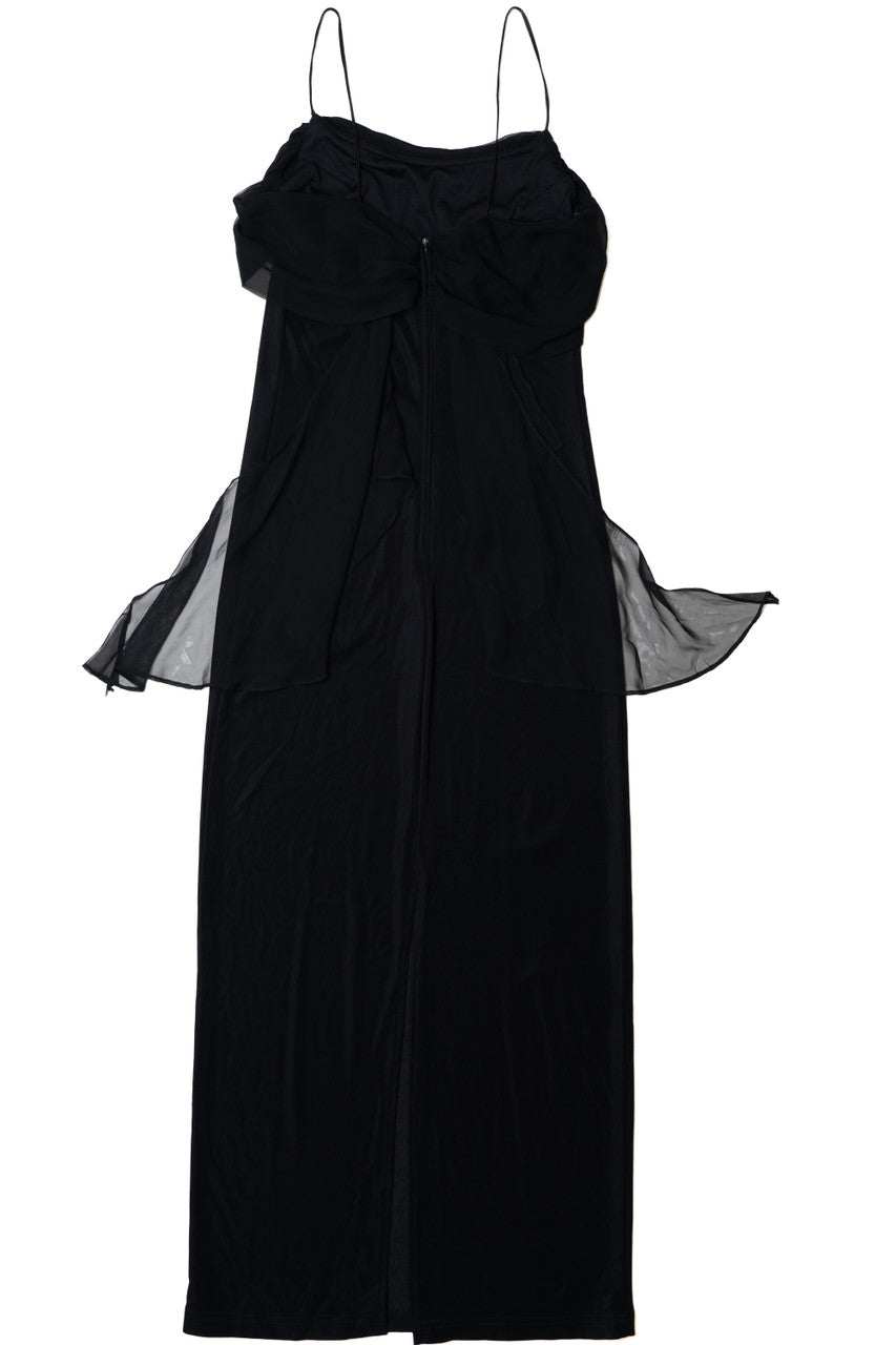 Vintage Chiffon Detail City Triangles Maxi Dress