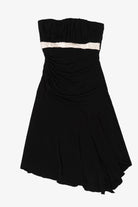 Vintage Y2k Black Strapless Cocktail Dress (2000s)