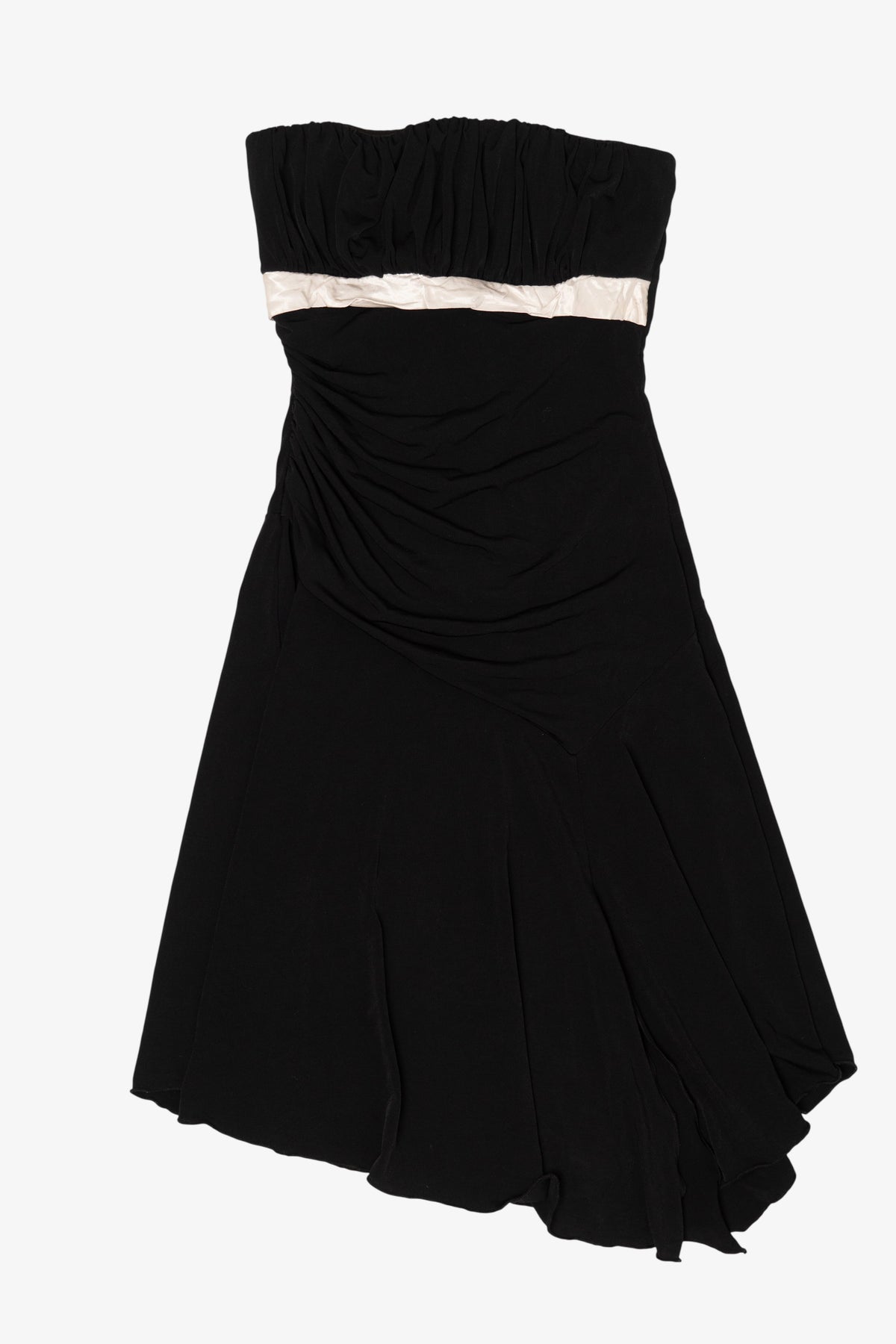 Vintage Y2k Black Strapless Cocktail Dress (2000s)