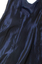 Vintage Navy Satin A-Line Maxi Dress