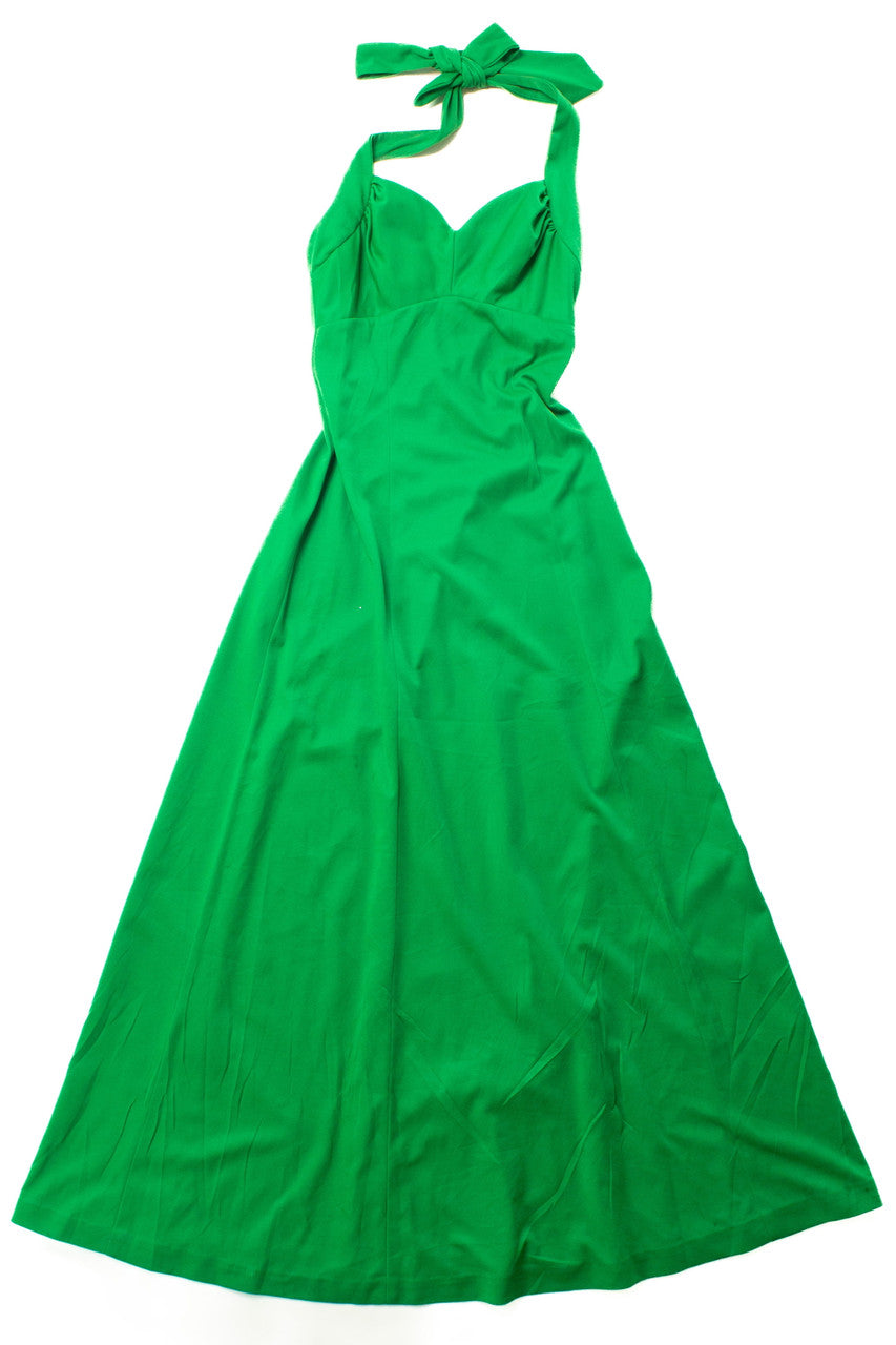 Green Halter Tie Maxi Dress Green Halter Tie Maxi Dress