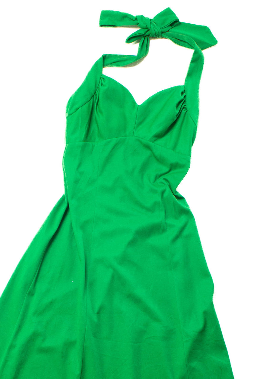 Green Halter Tie Maxi Dress Green Halter Tie Maxi Dress