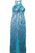 Vintage Adrianna Papell Blue Sequin Dress