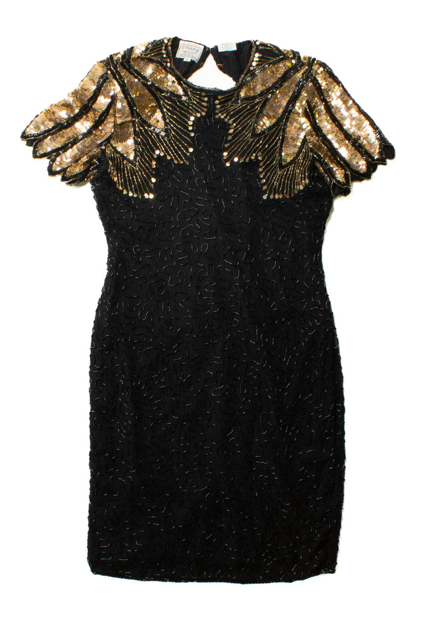 Vintage Stenay Beaded Sequin Dress