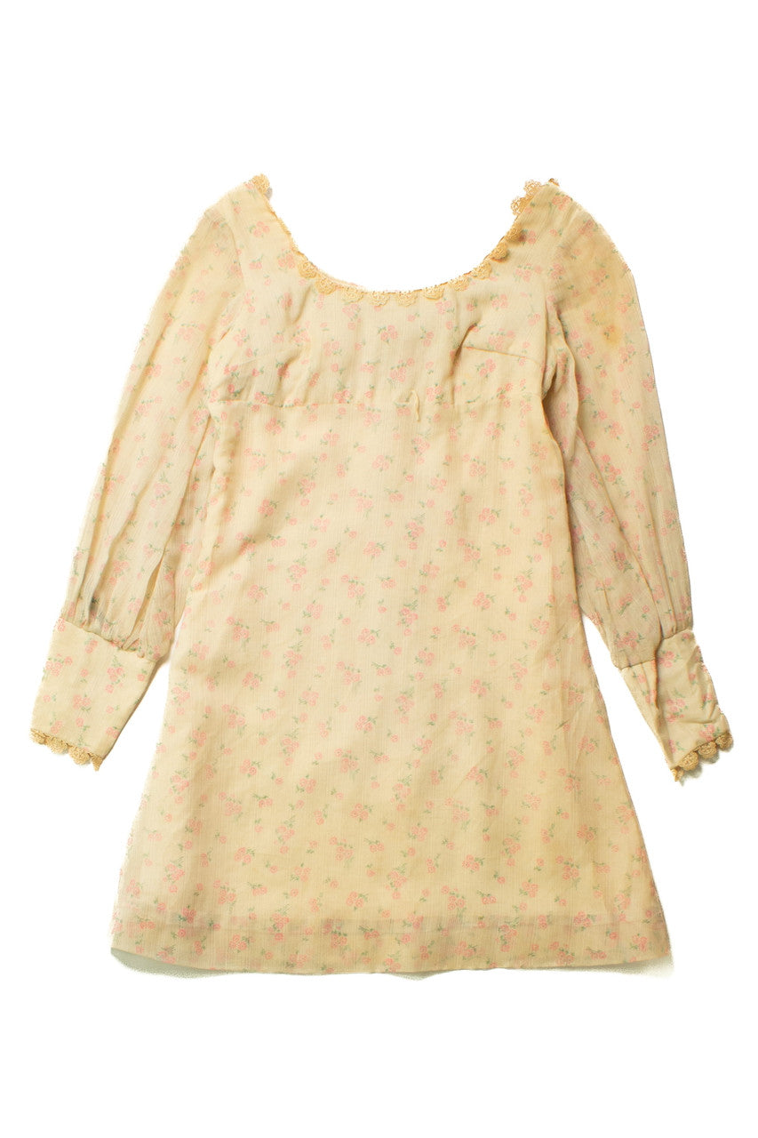 Vintage Arpeja Young Edwardian Floral Dress (1970s)