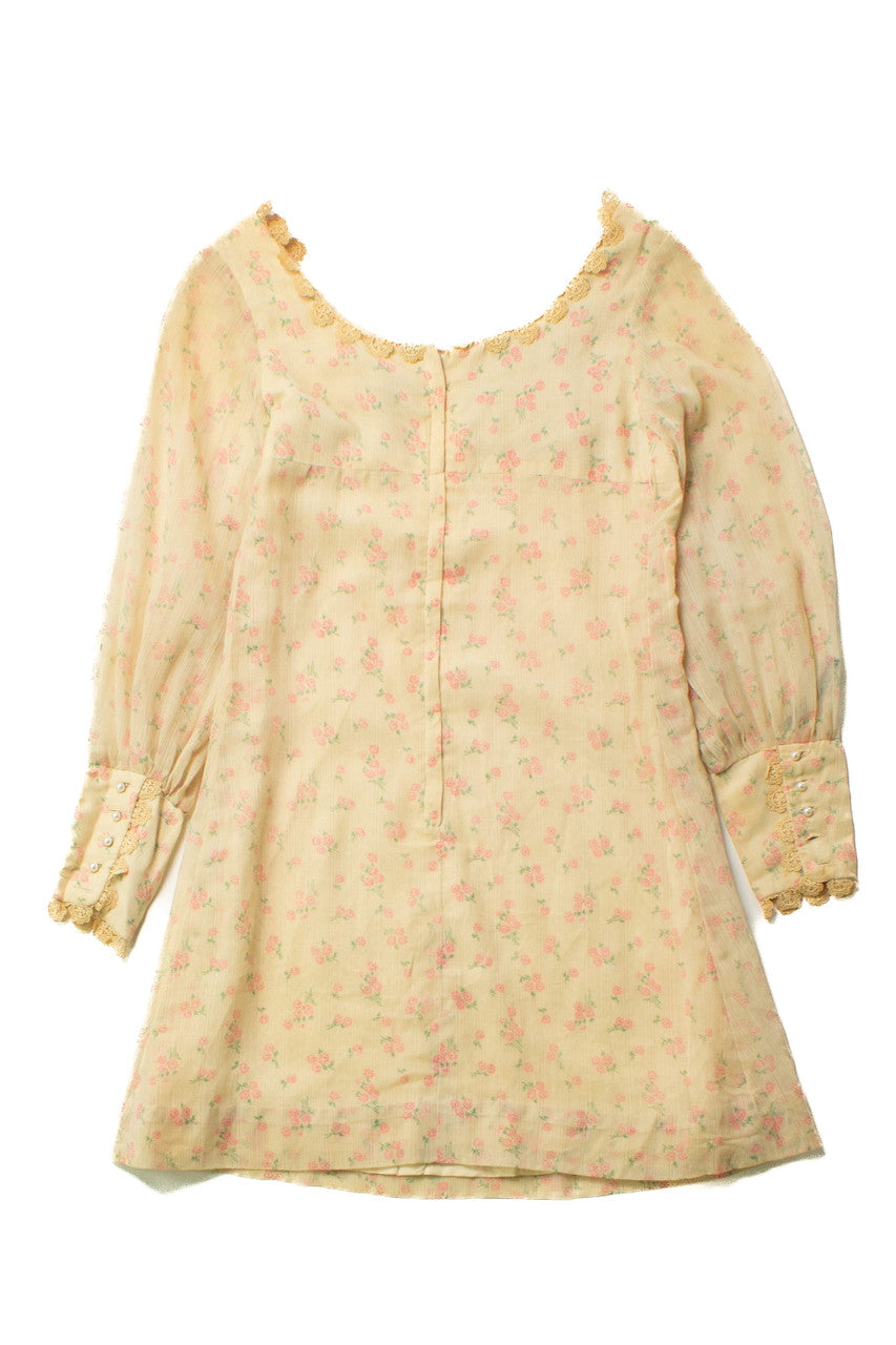 Vintage 1970s Mini Princess Floral Dress by Arpeja Young – Ragstock