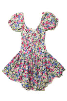 Vintage Puff Sleeve Floral Dress