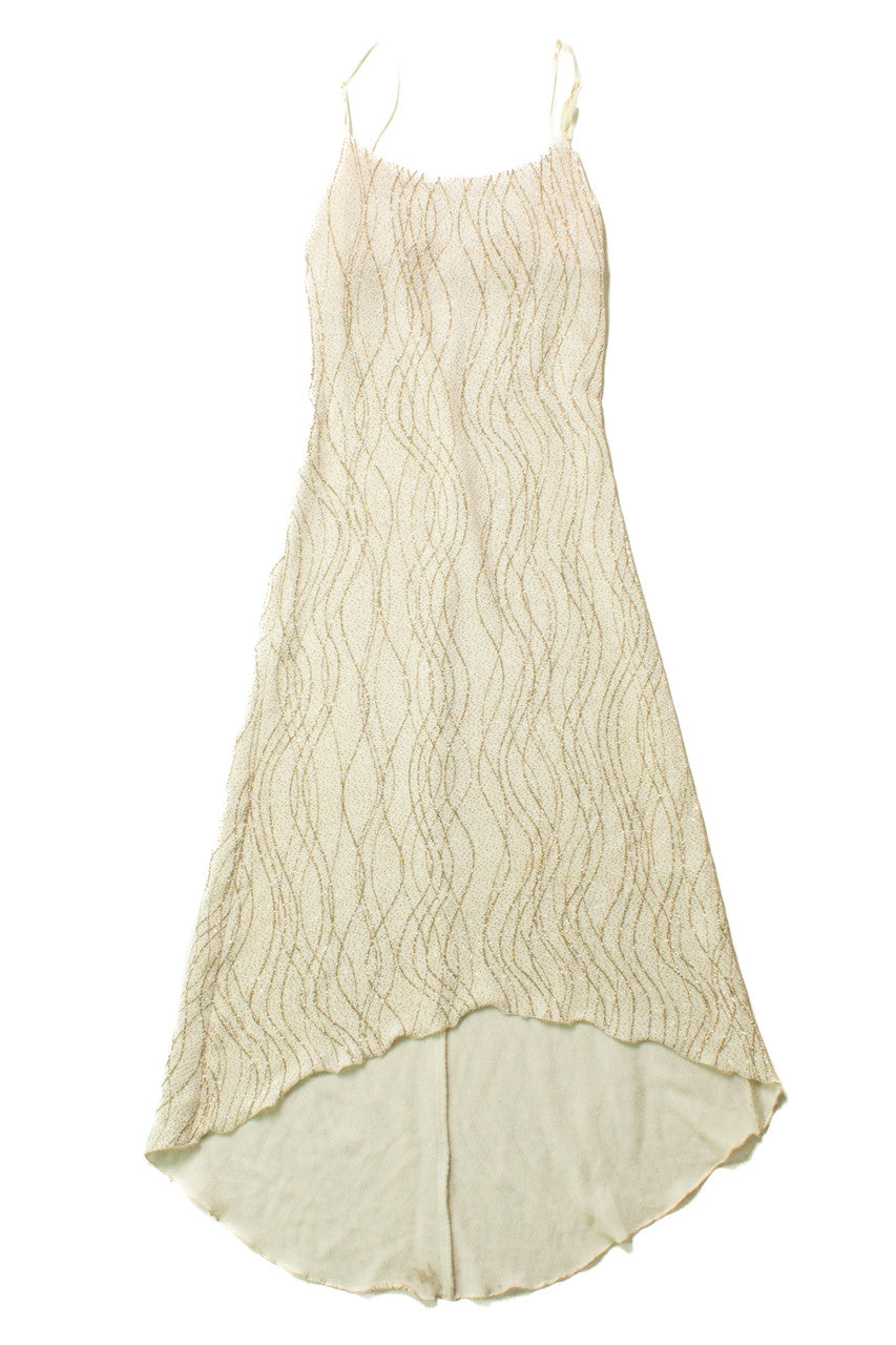 Vintage City Triangles Gold Glitter Dress