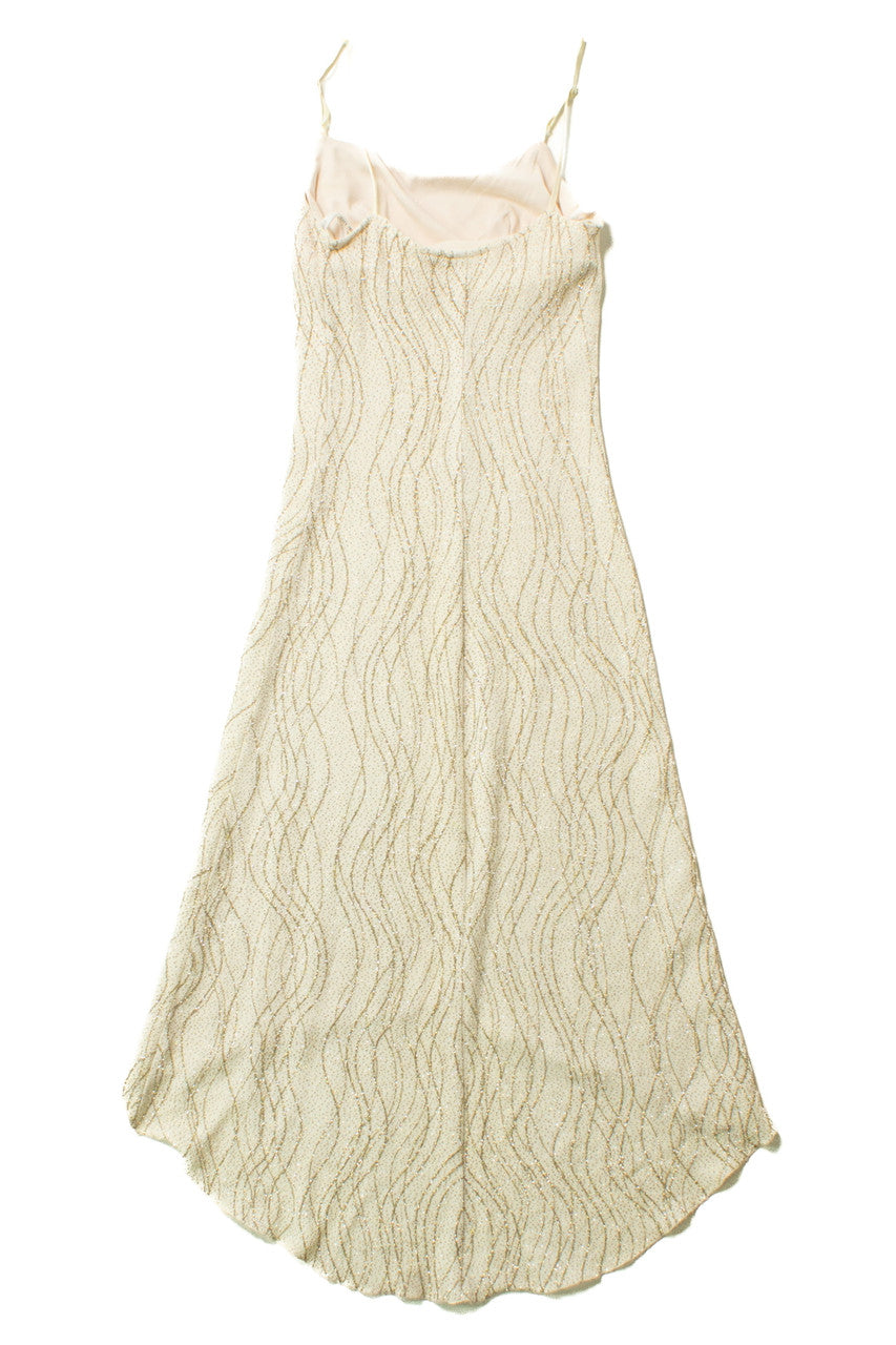 Vintage City Triangles Gold Glitter Dress