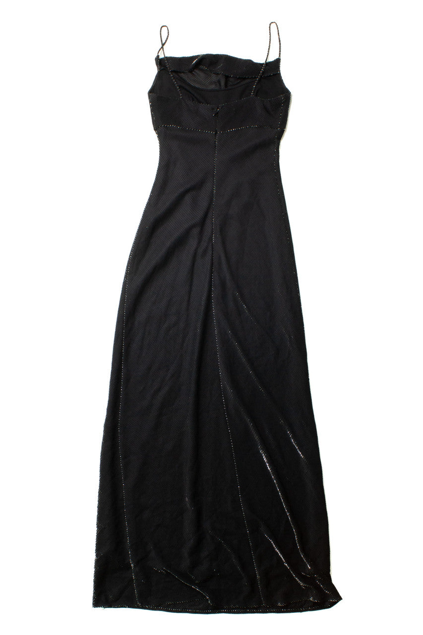Vintage Black Metallic De-Laru Dress