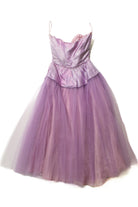 Vintage Lavender Strapless Mesh Dress