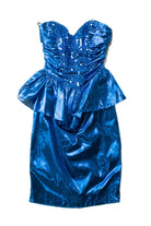 Vintage LA Glo Metallic Strapless Dress