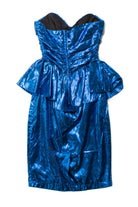 Vintage LA Glo Metallic Strapless Dress