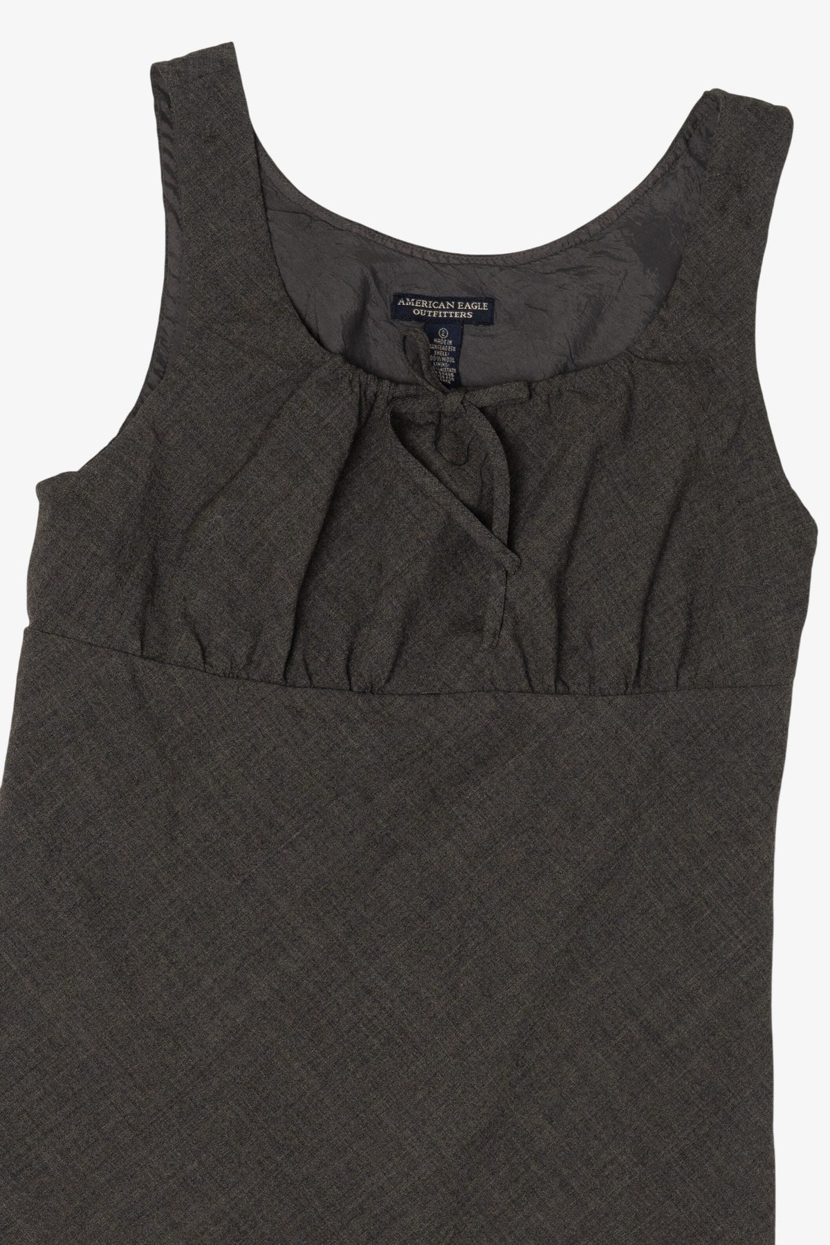 Vintage Dark Gray American Eagle Outfitters Babydoll Dress (2000s)