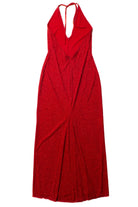 Jessica McClintock Red Tie Halter Dress