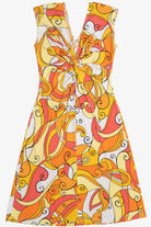 Vintage Groovy Bright Spiral Dress