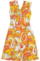 Vintage Groovy Bright Spiral Dress