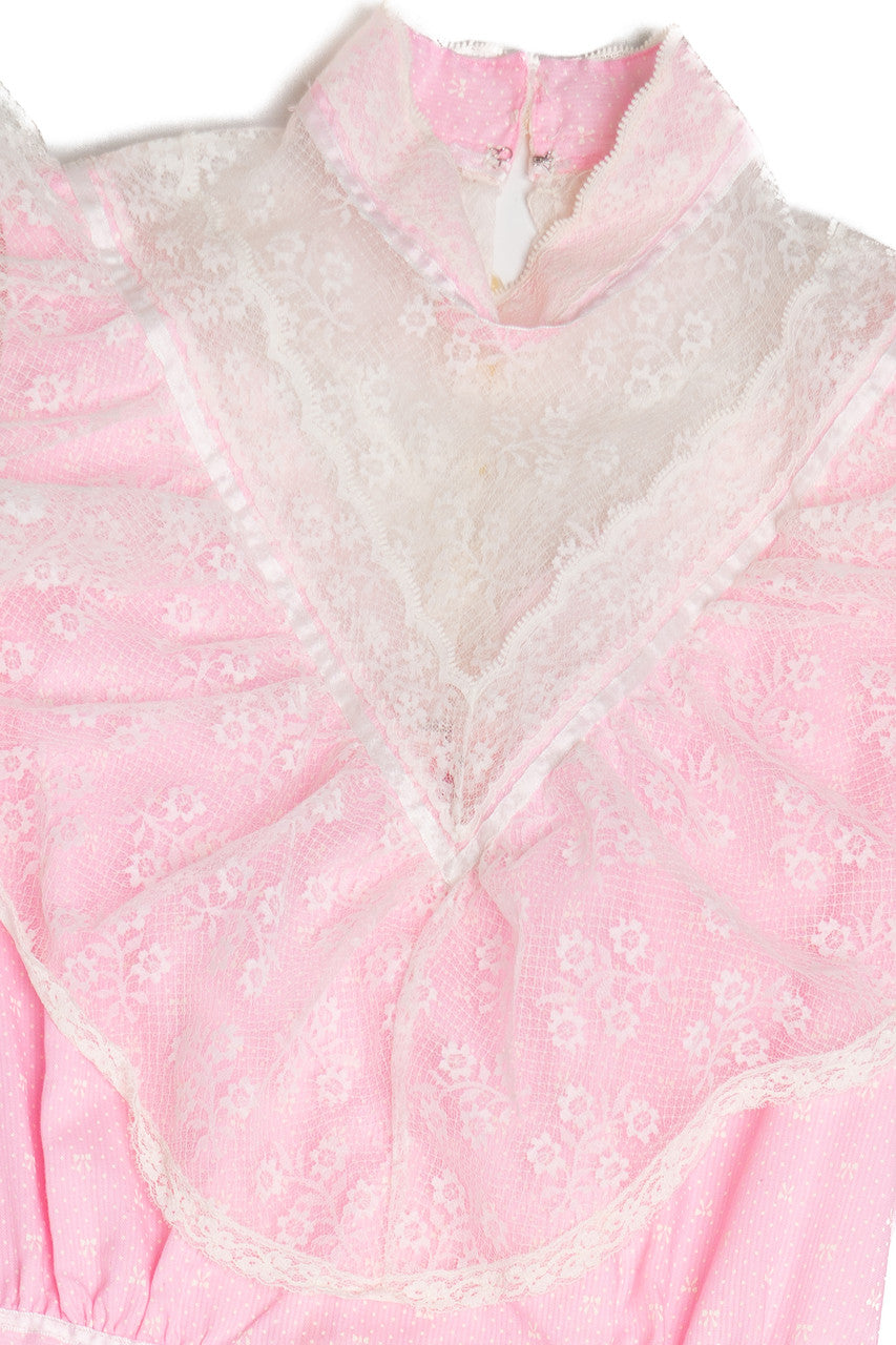 Vintage Pretty In Pink Prairie Dress