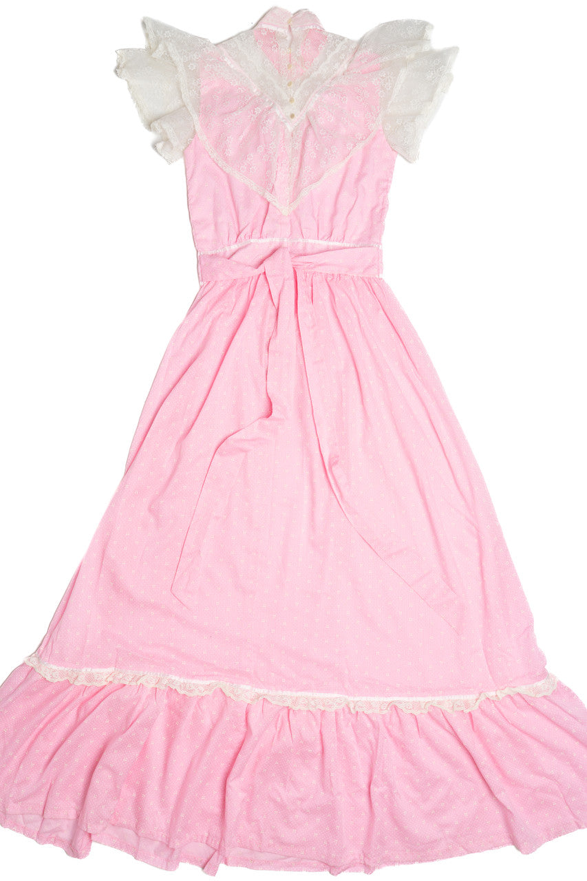 Vintage Pretty In Pink Prairie Dress