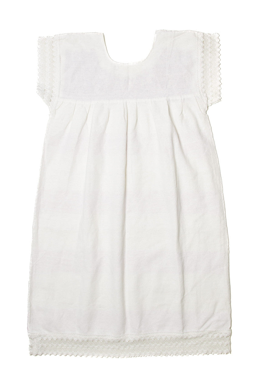 Vintage White Huipil Style Dress