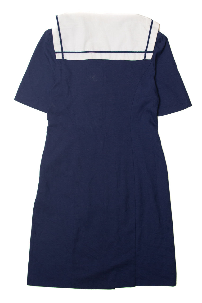 Vintage Navy Blue Sailor Dress